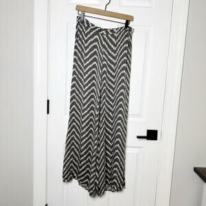 Cartonnier Anthropologie Wide Leg Gray Chevron‎ Pants Size 6